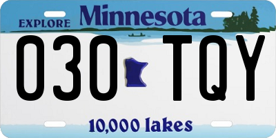 MN license plate 030TQY