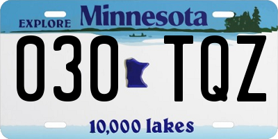MN license plate 030TQZ