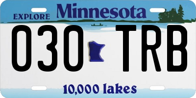 MN license plate 030TRB