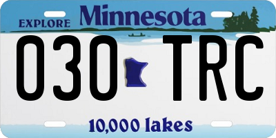 MN license plate 030TRC