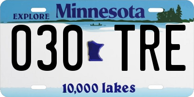 MN license plate 030TRE