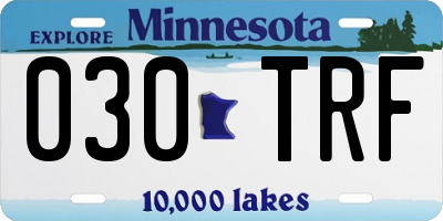 MN license plate 030TRF