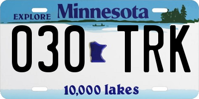 MN license plate 030TRK