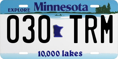 MN license plate 030TRM