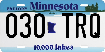 MN license plate 030TRQ