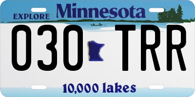 MN license plate 030TRR