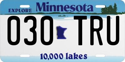 MN license plate 030TRU