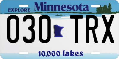 MN license plate 030TRX