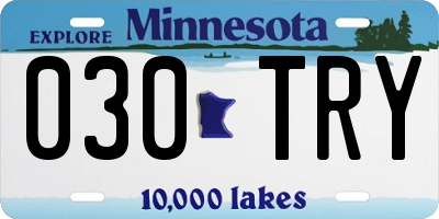 MN license plate 030TRY