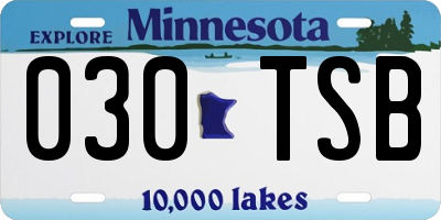 MN license plate 030TSB