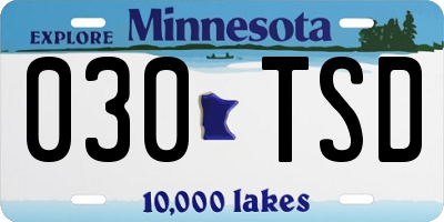 MN license plate 030TSD