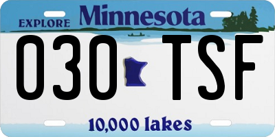 MN license plate 030TSF