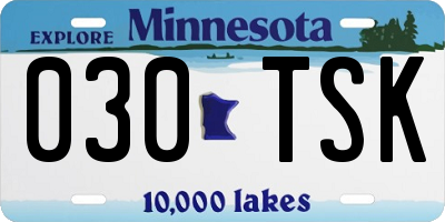 MN license plate 030TSK