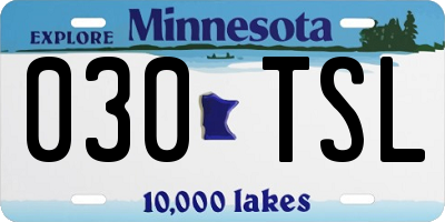 MN license plate 030TSL