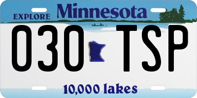 MN license plate 030TSP