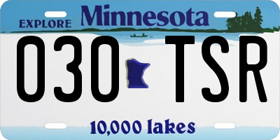 MN license plate 030TSR