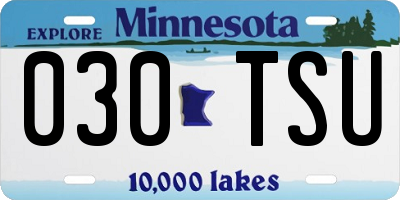 MN license plate 030TSU