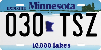 MN license plate 030TSZ