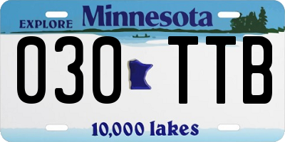 MN license plate 030TTB