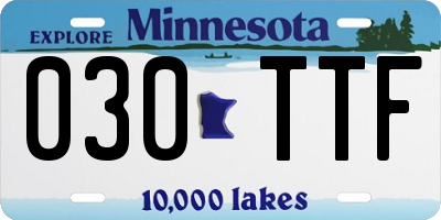 MN license plate 030TTF
