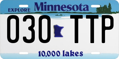 MN license plate 030TTP
