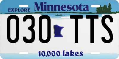 MN license plate 030TTS