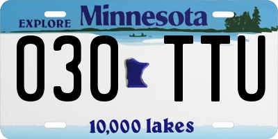 MN license plate 030TTU