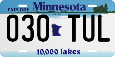 MN license plate 030TUL