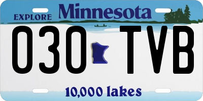 MN license plate 030TVB
