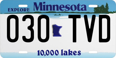 MN license plate 030TVD