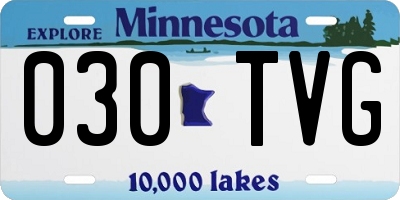 MN license plate 030TVG