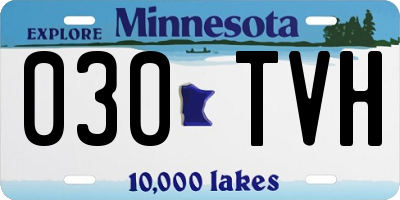 MN license plate 030TVH