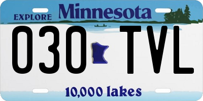 MN license plate 030TVL