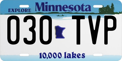 MN license plate 030TVP