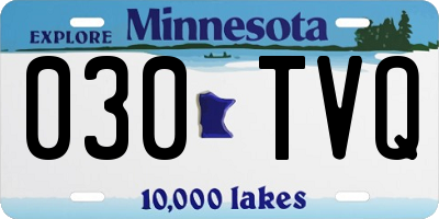 MN license plate 030TVQ