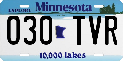 MN license plate 030TVR