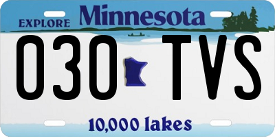 MN license plate 030TVS