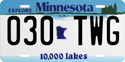 MN license plate 030TWG