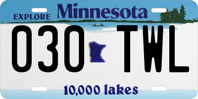 MN license plate 030TWL