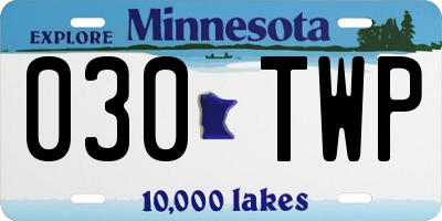 MN license plate 030TWP