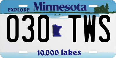 MN license plate 030TWS