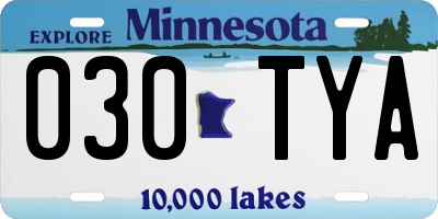 MN license plate 030TYA