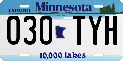 MN license plate 030TYH
