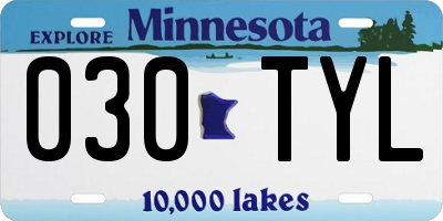 MN license plate 030TYL