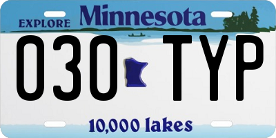 MN license plate 030TYP