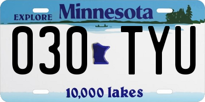 MN license plate 030TYU