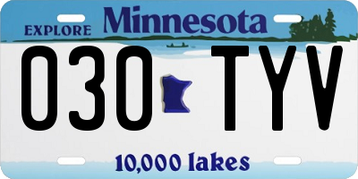 MN license plate 030TYV