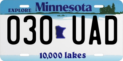 MN license plate 030UAD