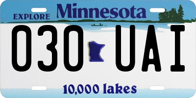 MN license plate 030UAI