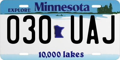 MN license plate 030UAJ